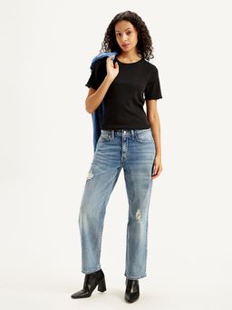 Levi's - Womens High Rise 94 Loose Fit Blue Jeans