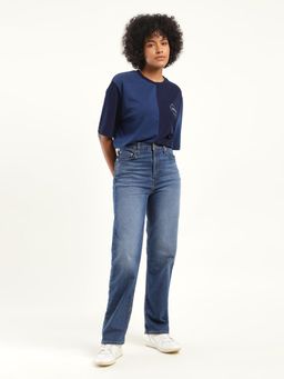 Levi's - Womens High Rise Ribcage Slim Straight Fit Jeans