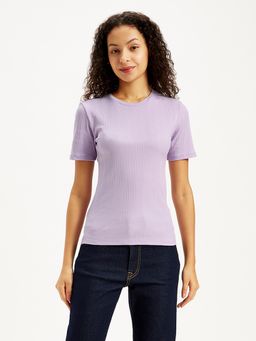 Levi's - Lavender Womens Solid Regular Fit T-Shirt
