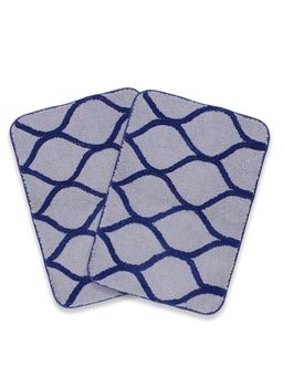 Saral Home - Haven Geometric Bath Door Mat Blue 2