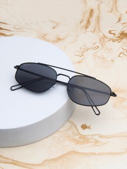 TED SMITH - Grey Aviator Sunglasses 100% Uv Protected Men & Women Black
