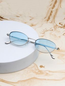 TED SMITH - Blue Oval Sunglasses 100% Uv Protected Men & Women