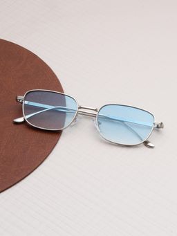 TED SMITH - Blue Rectangle Sunglasses 100% Uv Protected Men & Women