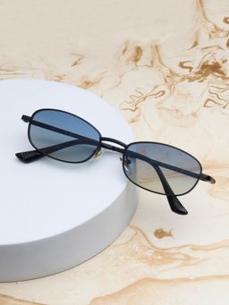 TED SMITH - Blue-Yellow Oval Sunglasses 100% Uv Protected Men & Women