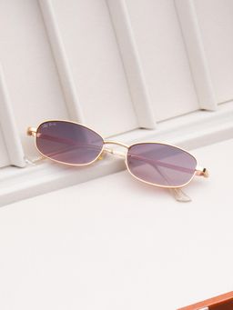TED SMITH - Purple Oval Sunglasses 100% Uv Protected Men & Women
