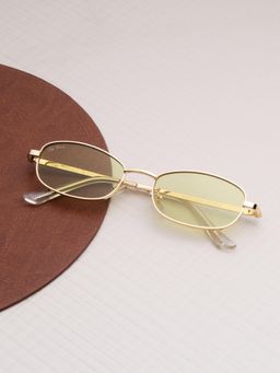 TED SMITH - Yellow Oval Sunglasses 100% Uv Protected Men & Women