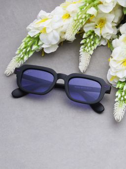 TED SMITH - Purple Rectangle Sunglasses 100% Uv Protected Men & Women