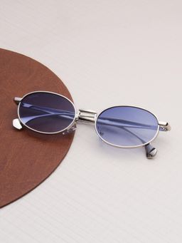 TED SMITH - Blue Graded Oval Sunglasses 100% Uv Protected Men & Women