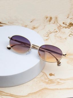 TED SMITH - Purple & Orange Oval Sunglasses 100% Uv Protected Men & Women