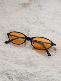 TED SMITH - Yellow Oval Sunglasses 100% Uv Protected Women