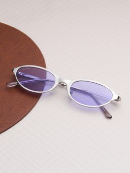 TED SMITH - Purple Oval Sunglasses 100% Uv Protected Women