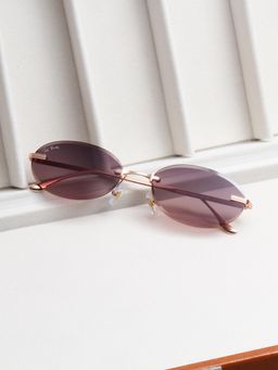 TED SMITH - Pink Oval Sunglasses 100% Uv Protected Women