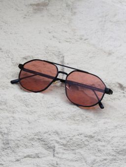 TED SMITH - Orange Aviator Sunglasses 100% Uv Protected Men & Women
