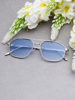 TED SMITH - Blue Aviator Sunglasses 100% Uv Protected Men & Women