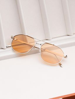 TED SMITH - Orange Aviator Sunglasses 100% Uv Protected Men & Women