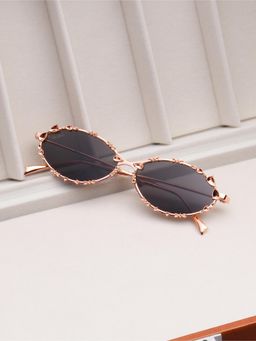 TED SMITH - Grey Oval Sunglasses 100% Uv Protected Women