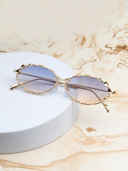 TED SMITH - Blue Graded Oval Sunglasses 100% Uv Protected Women