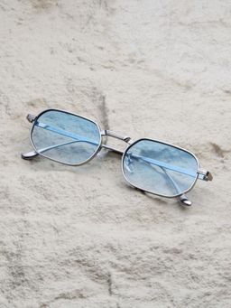 TED SMITH - Blue Hexagon Sunglasses 100% Uv Protected Men & Women