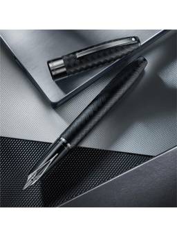 Sheaffer - Legacy Chevron 9066 Matte Black Fountain Pen With Pvd Gunmetal Inlaid Nib And Trims