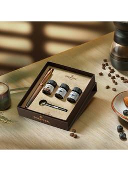 Sheaffer - 100 G9374 Coffee Edition Fountain Pen With 3 Ink Vials Gift Set