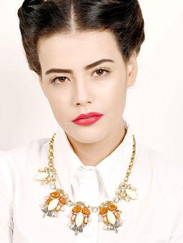 Odette - Multi-Color Solid Plain Mixed Metal Necklaces