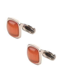 The Tie Hub - Orange Stone Cufflinks