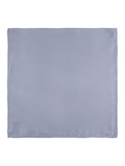 The Tie Hub - Solid Steel Grey Silk Pocket Square