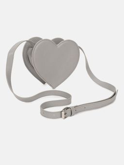 United Colors of Benetton - Polyurethane Printed Girls Sling Bag-Grey