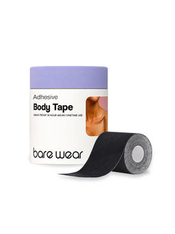 bare wear - bear wear Body Tape 7.5 cm Width A-J+ Cup Sweatproof Breast Lift Boob Tape Black