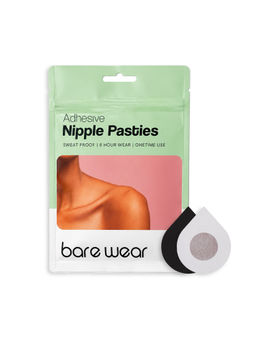 bare wear - bear wear Nipple Pasties Complete Coverage Sweatproof Waterproof (5 Pairs) Black Nipple Covers