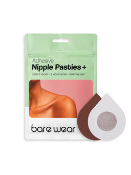 bare wear - bear wear Nipple Pasties Plus Sweatproof Waterproof (5 Pairs) Brown Nipple Covers