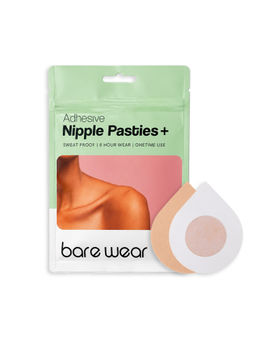 bare wear - bear wear Nipple Pasties Plus Sweatproof Waterproof (10 Pairs) Beige Nipple Covers