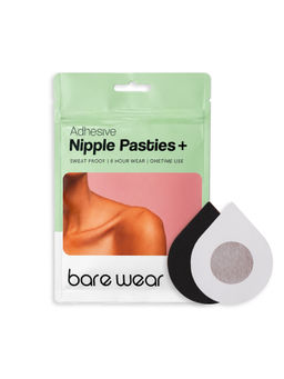 bare wear - bear wear Nipple Pasties Plus Sweatproof Waterproof (10 Pairs) Black Nipple Covers
