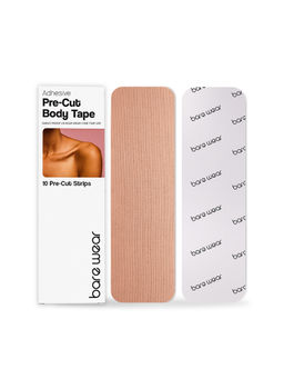 bare wear - Body Tape Pre-Cut Strips 7.5cm width Sweatproof (Pack of 10) Beige Breast Lift Boob Tape