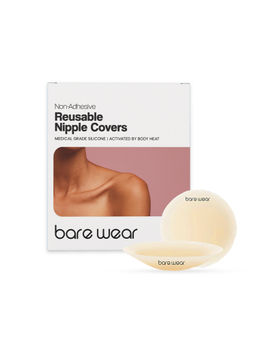 bare wear - Non-Adhesive Nipple Covers – Grippy, Not Sticky (8CM), Reusable Nipple Pasties for Women