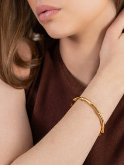 ZAISHA - 18K Gold Plated Sleek Adjustable Cuff
