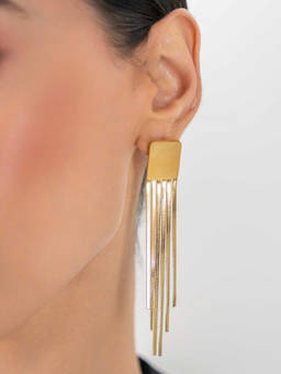 ZAISHA - 18K Gold Plated Bulky Danglers Earrings
