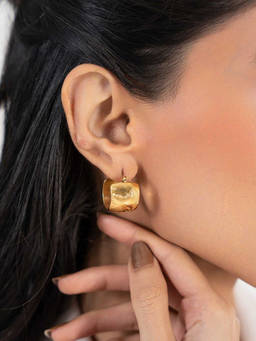 ZAISHA - 18K Gold Plated Mini Chunky Hoop Earrings