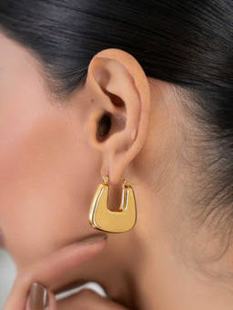 ZAISHA - 18K Gold Plated Bellaza Hoop Earrings