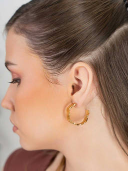 ZAISHA - 18K Gold Plated Bizou Hoop Earrings