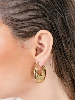 ZAISHA - 18K Gold Plated Timeless Bulky Hoop Earrings