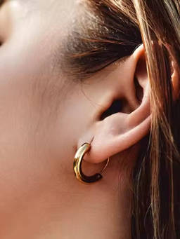 ZAISHA - Moon 18K Gold Plated Drop Earrings
