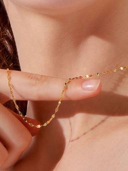 ZAISHA - Lip 18K Gold Plated, Anti Tarnish & Skin Safe Chain