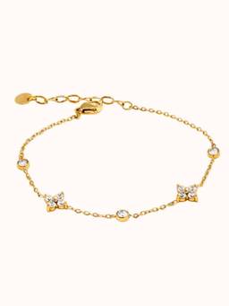 ZAISHA - White Stainless Steel Stones Bracelet