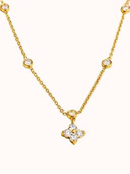 ZAISHA - White Stainless Steel Stones Necklace