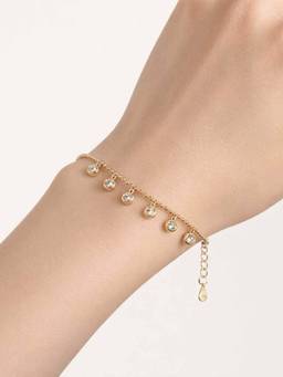 ZAISHA - White Stainless Steel White Stones Bracelet