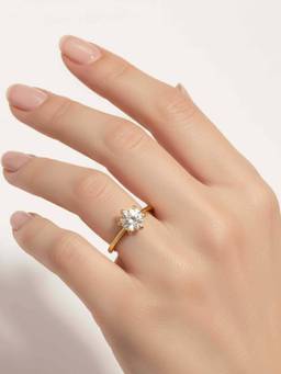 ZAISHA - White Stainless Steel White Stones Ring