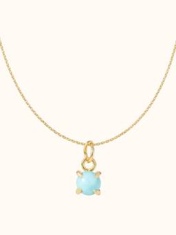ZAISHA - Blue December Birthstone 18K Gold Plated Necklace