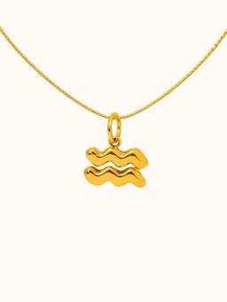 ZAISHA - Aquarius Zodiac 18K Gold Plated Necklace