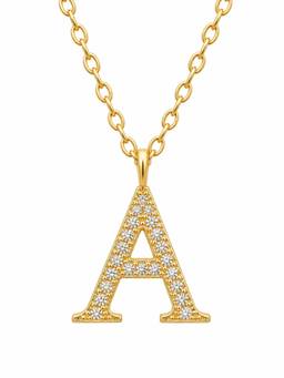 ZAISHA - Dainty Initials Necklace A-Silver